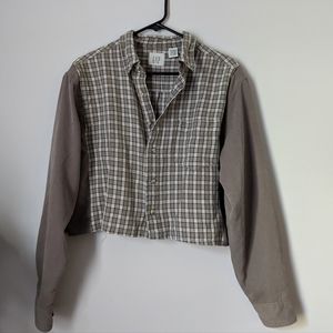 Vintage Stitchwork Cropped Flannel (L)